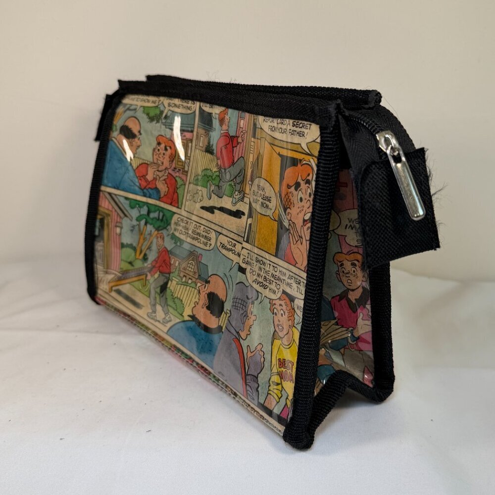 Vintage ARCHIE Comic Book Cartoon Zippered Makeup Bag Vinyl Pouch Case - Picture 4 of 11